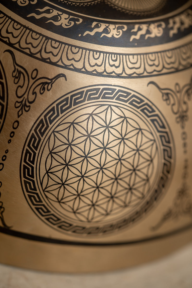 Buddha Eye Mandala Singing Bowl for Sound Healing.