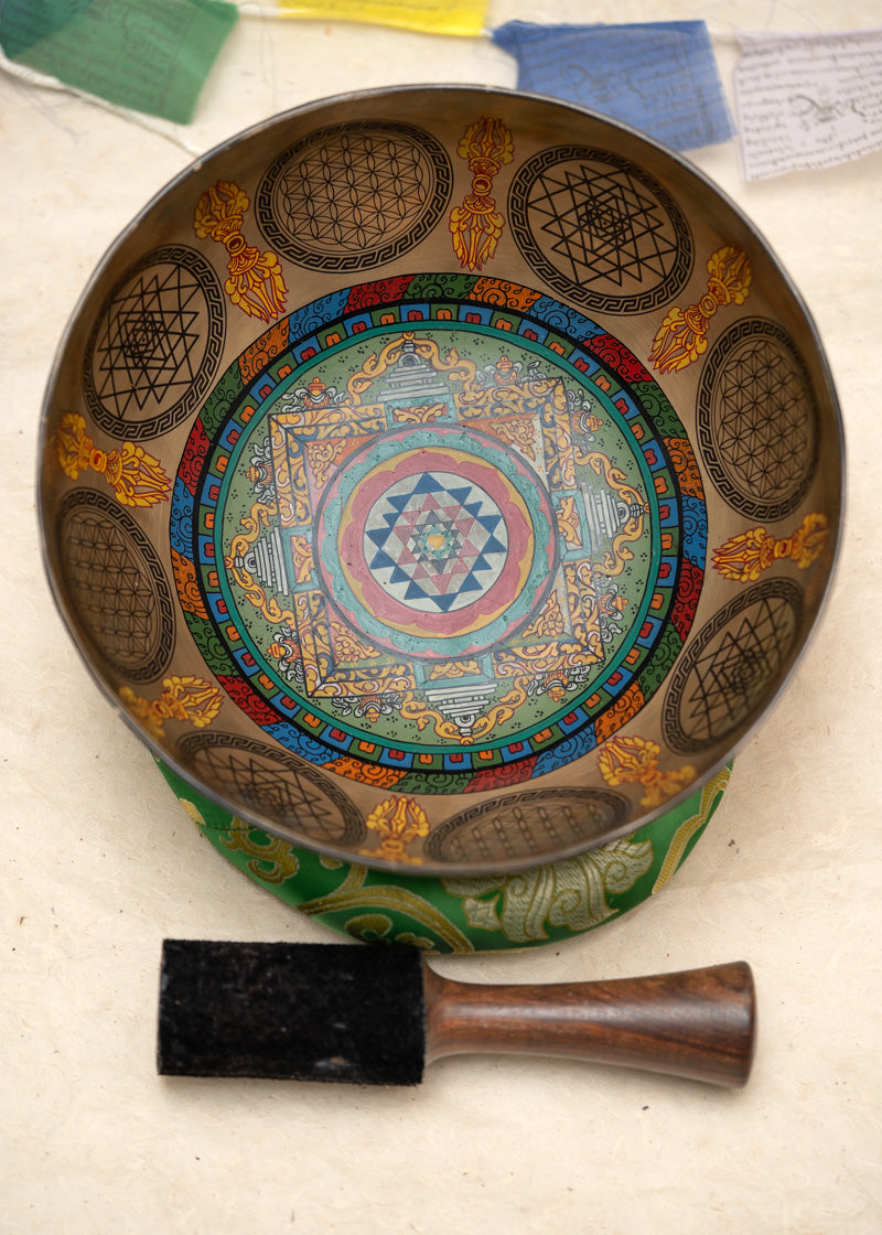 Sacred Kalachakra Singing Bowl for  meditation.