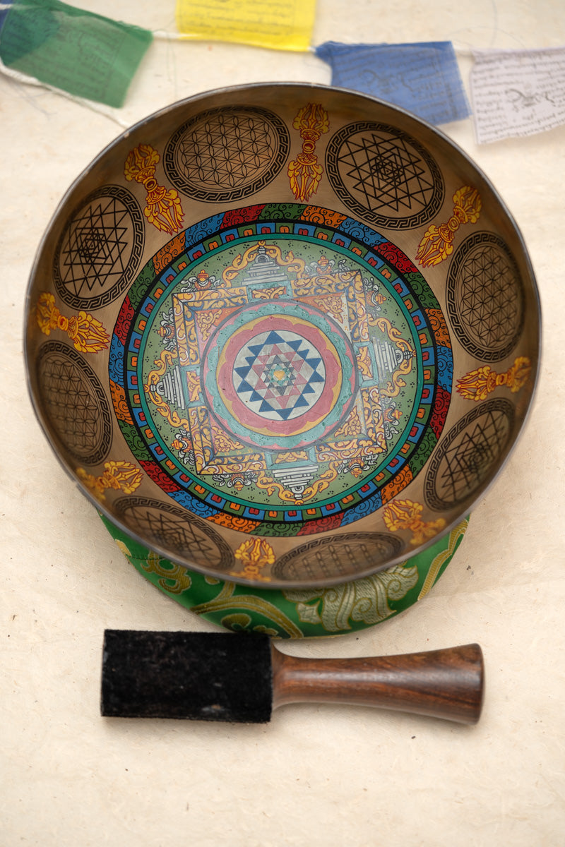 Sacred Kalachakra Singing Bowl for  meditation.