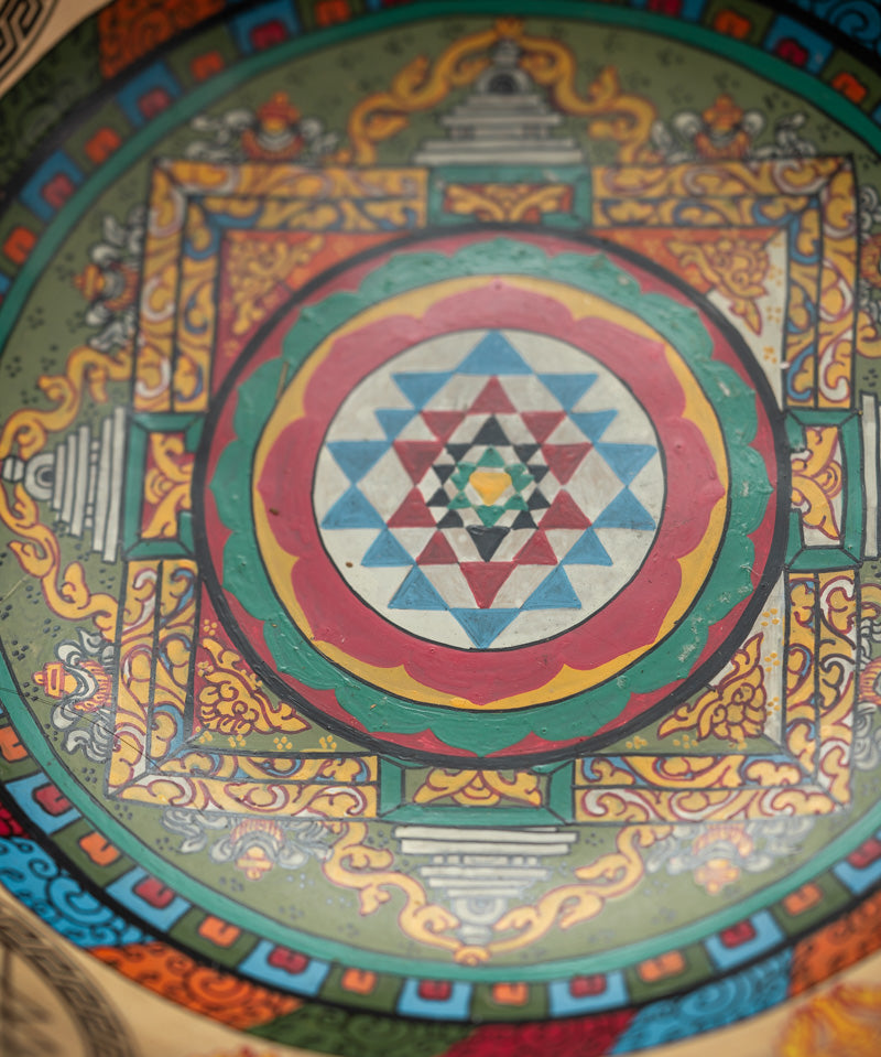 Sacred Kalachakra Singing Bowl for  meditation.