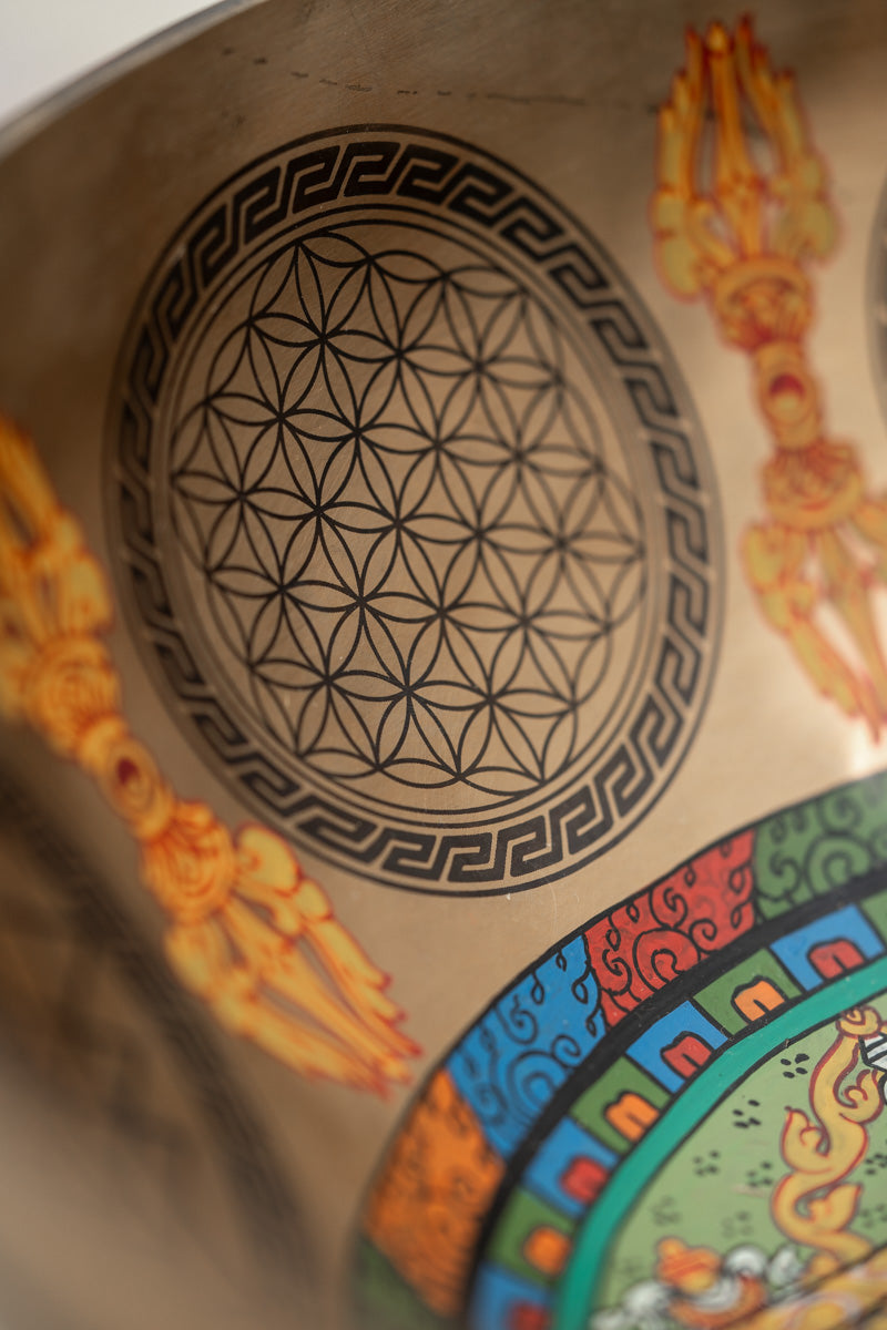 Sacred Kalachakra Singing Bowl for  meditation.