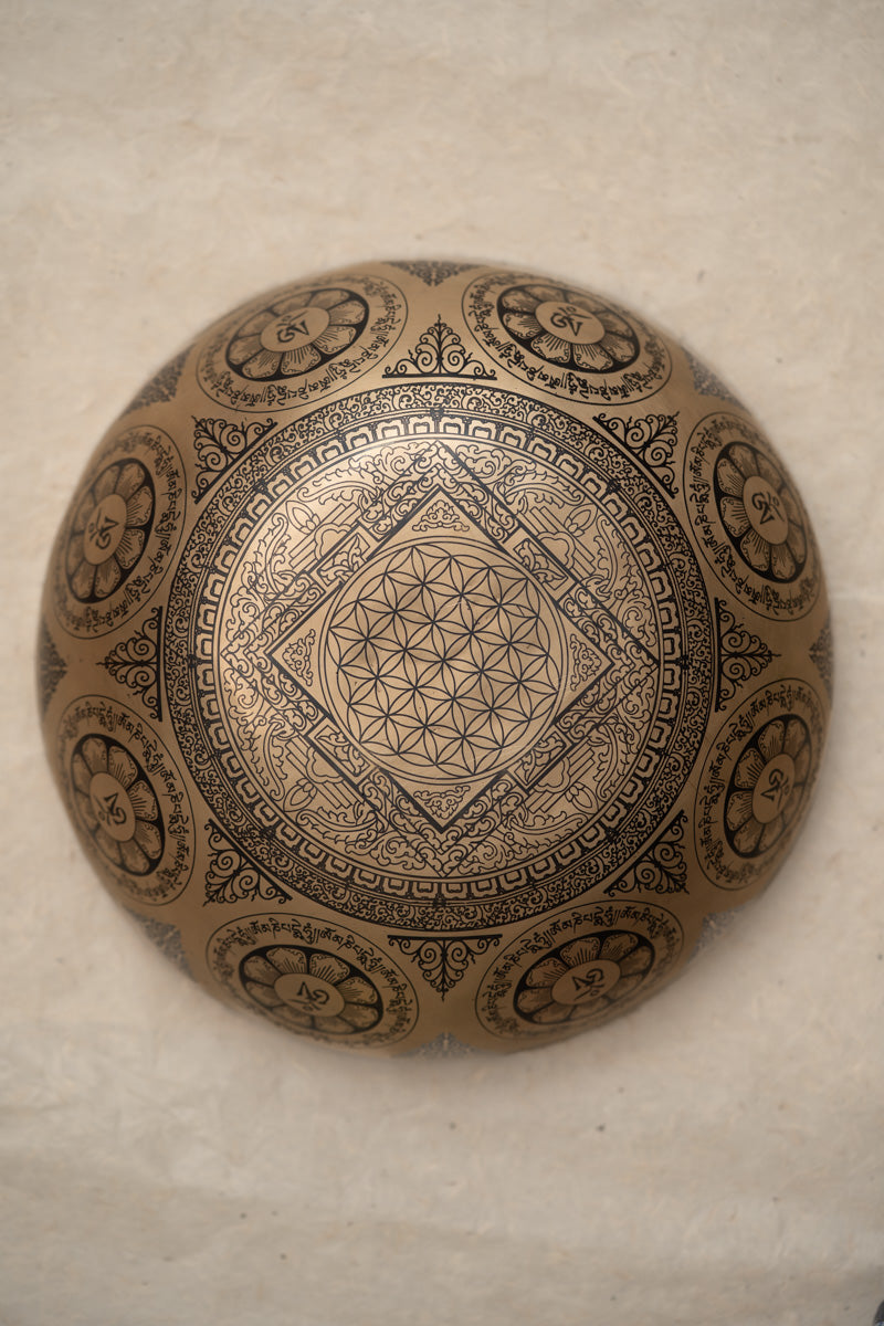 Sacred Kalachakra Singing Bowl for  meditation.