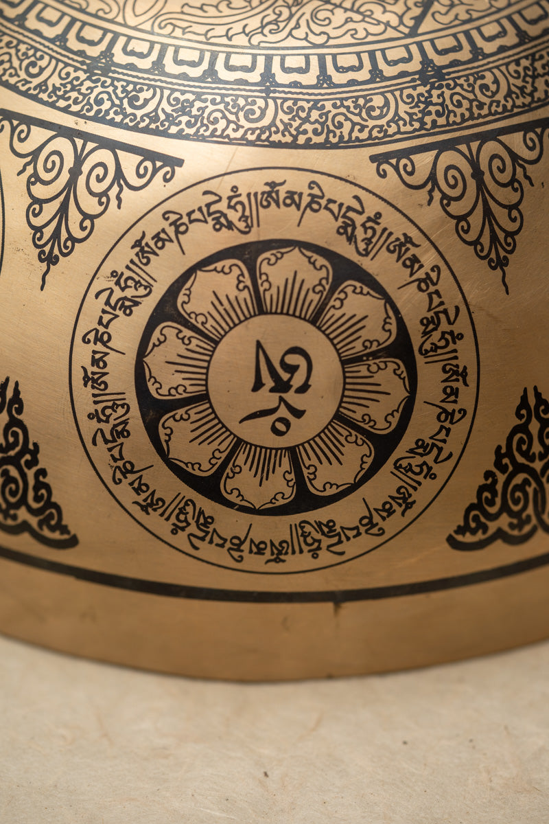 Sacred Kalachakra Singing Bowl for  meditation.