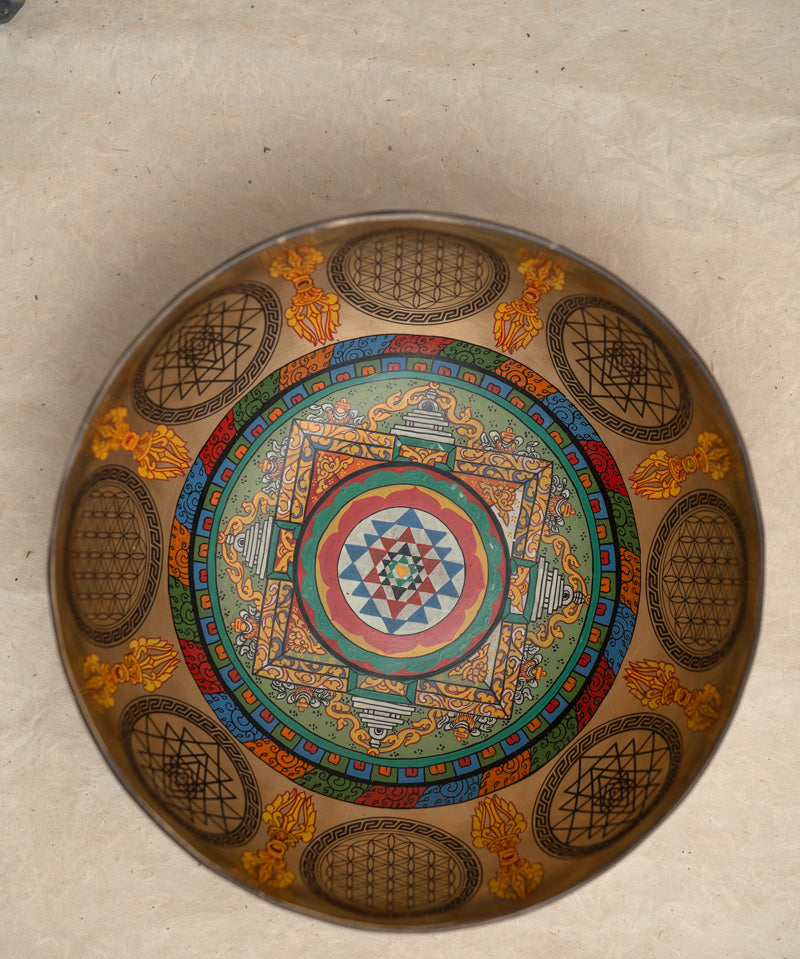 Sacred Kalachakra Singing Bowl for  meditation.