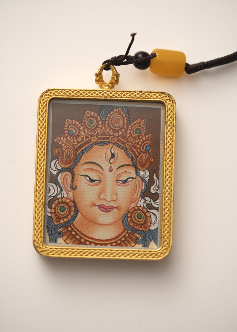 White Tara Ghau Thangka adroned Locket