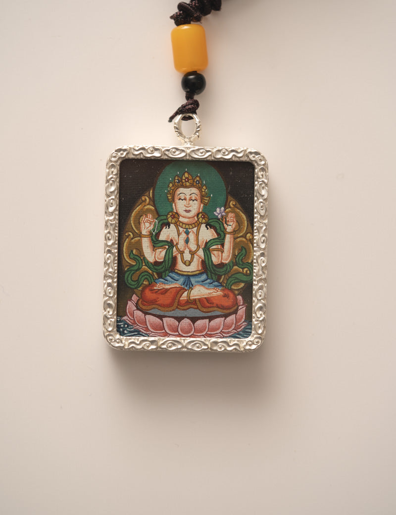 Chenrezig Ghau Thangka Locket 