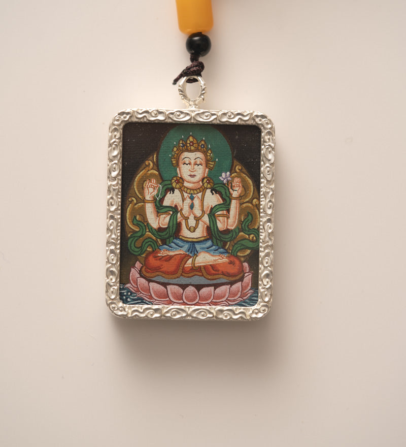 Chenrezig Ghau Thangka Locket 