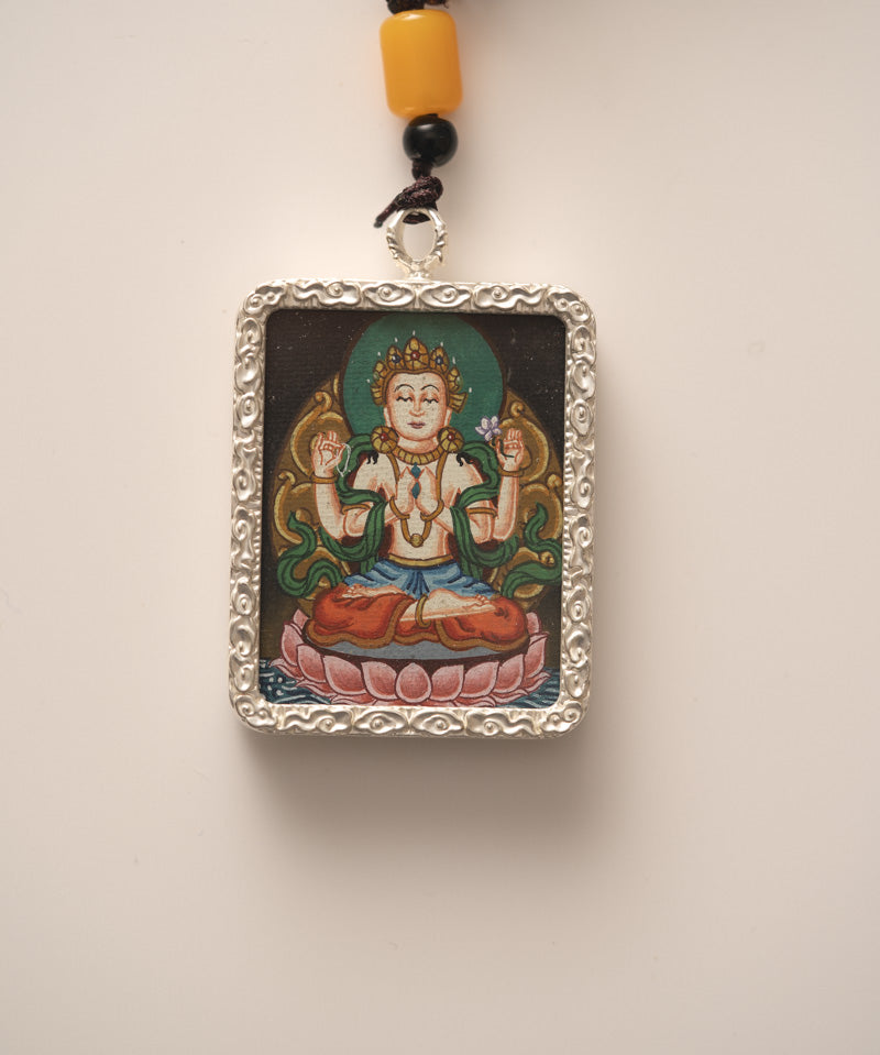 Chenrezig Ghau Thangka Locket 