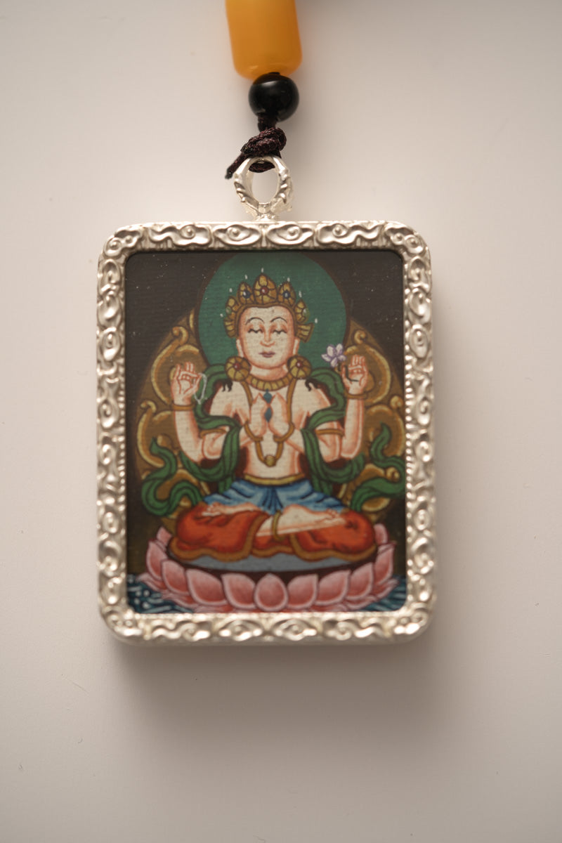 Chenrezig Ghau Thangka Locket 