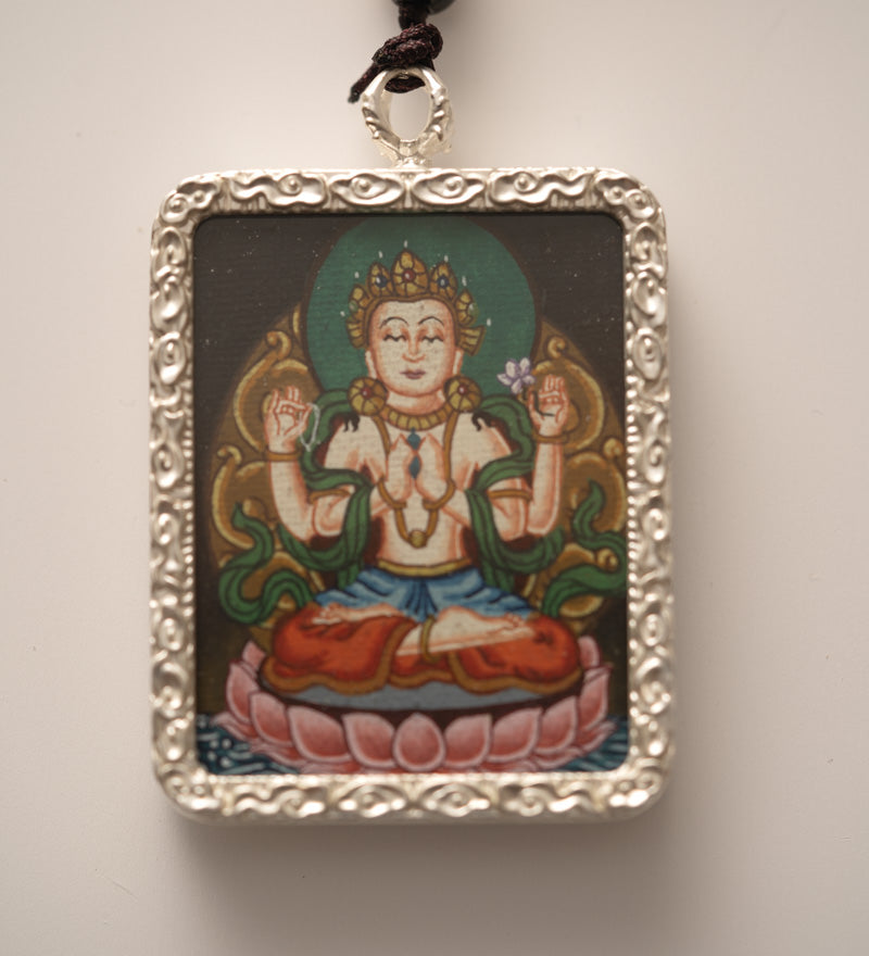 Chenrezig Ghau Thangka Locket 