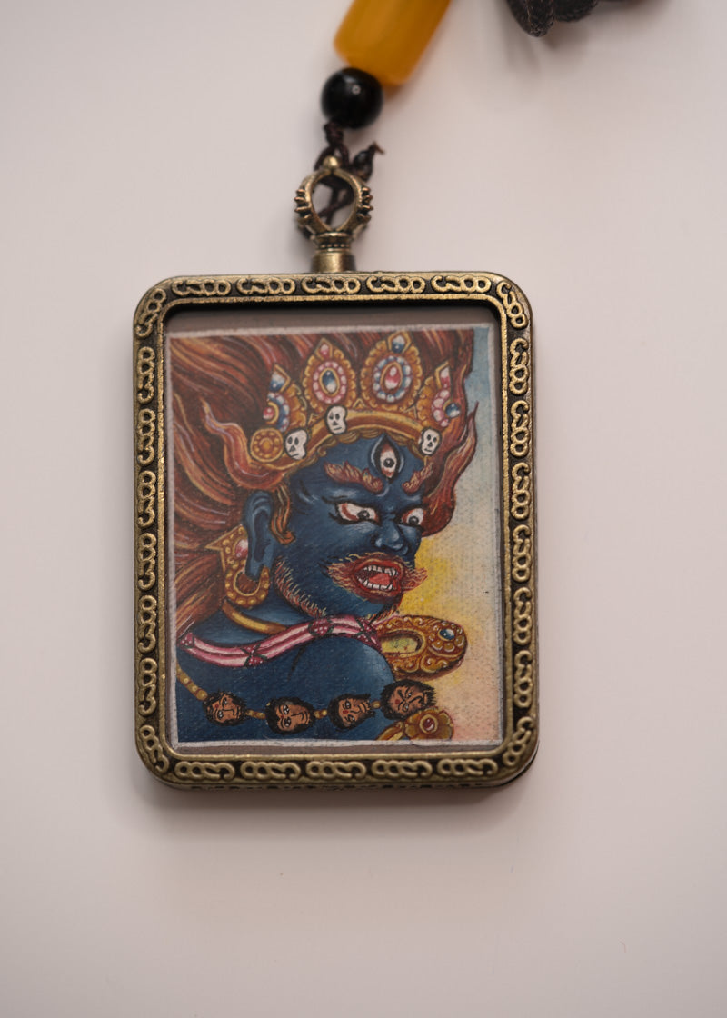Wrathful Mahakala Ghau Thangka Locket