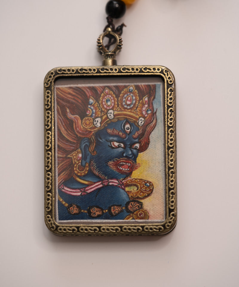 Wrathful Mahakala Ghau Thangka Locket
