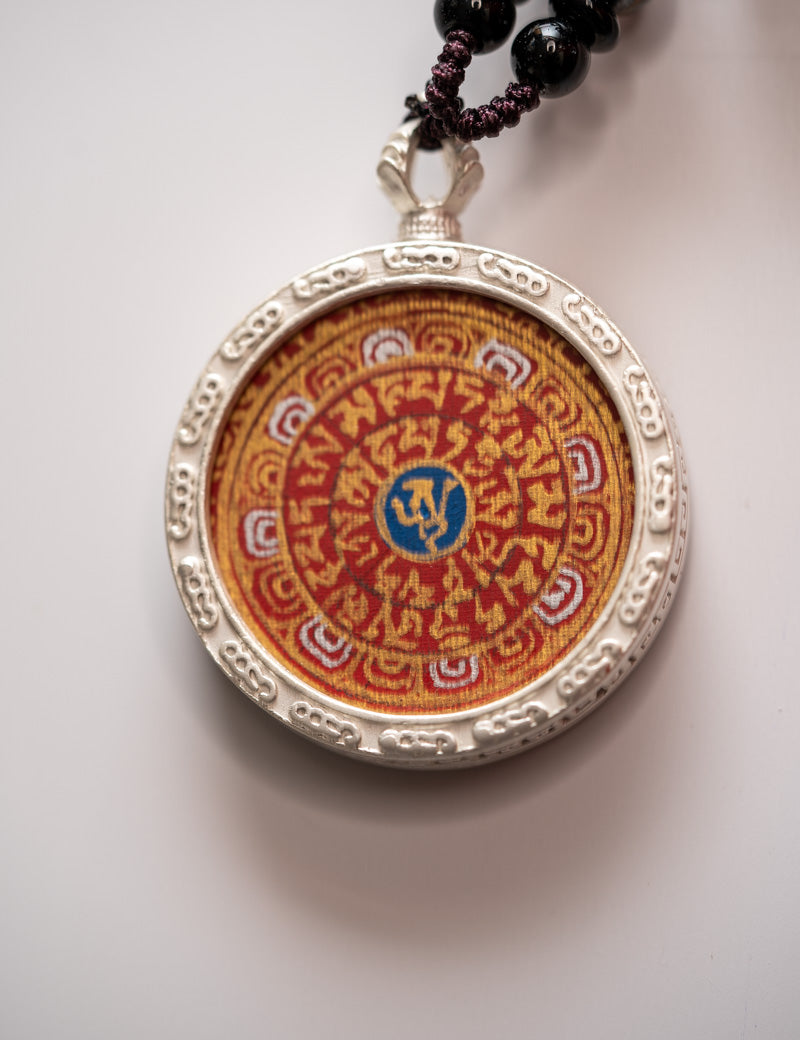 Om Mantra Ghau Thangka Locket 