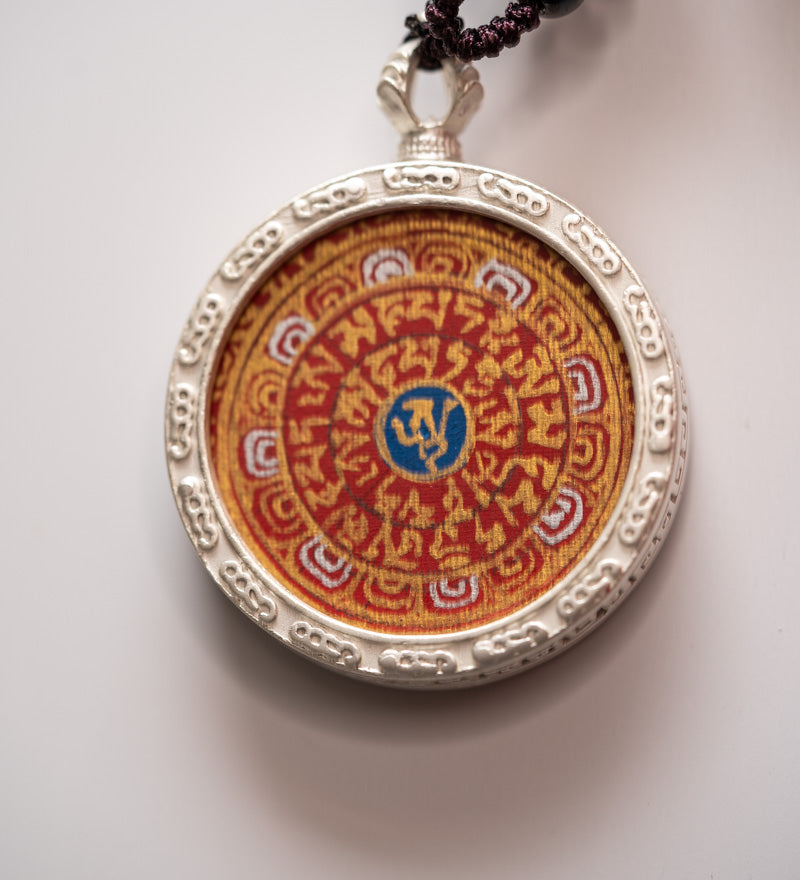 Om Mantra Ghau Thangka Locket 