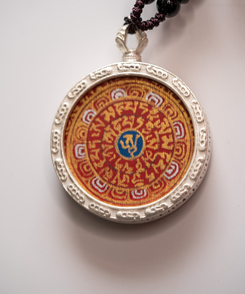 Om Mantra Ghau Thangka Locket 