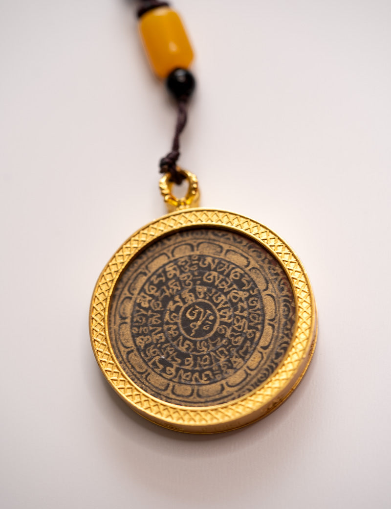 Om Ghau Thangka Locket - Sacred Amulet