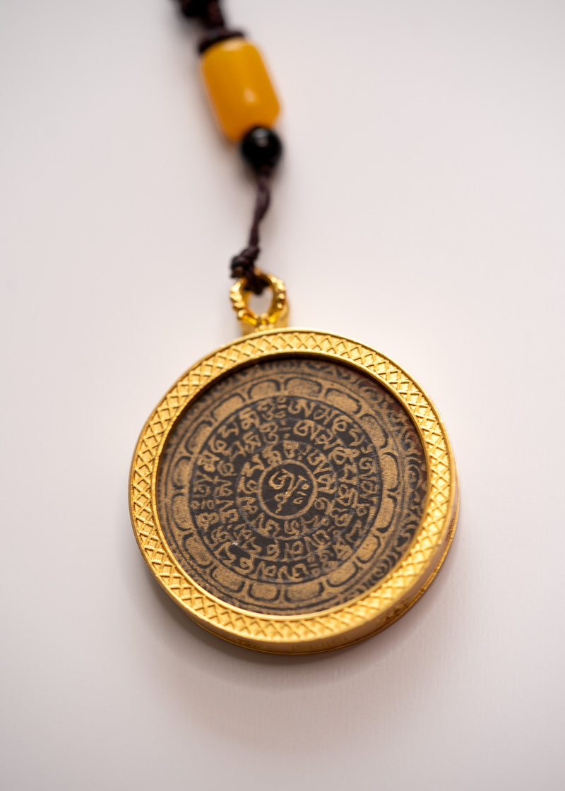 Om Ghau Thangka Locket - Sacred Amulet