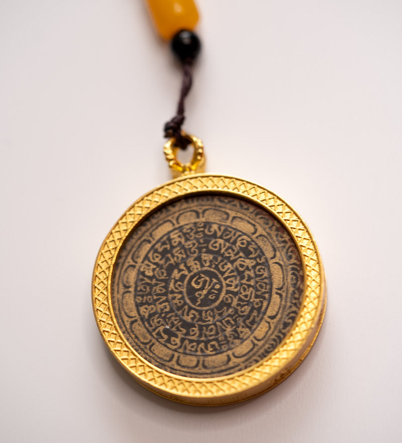 Om Ghau Thangka Locket - Sacred Amulet