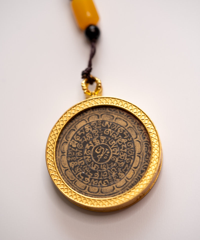 Om Ghau Thangka Locket - Sacred Amulet
