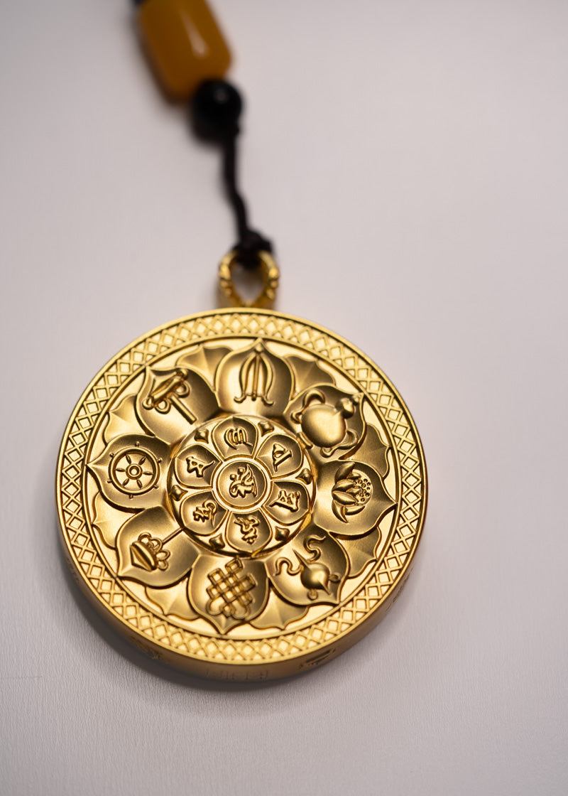 Om Ghau Thangka Locket - Sacred Amulet