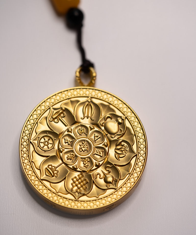 Om Ghau Thangka Locket - Sacred Amulet
