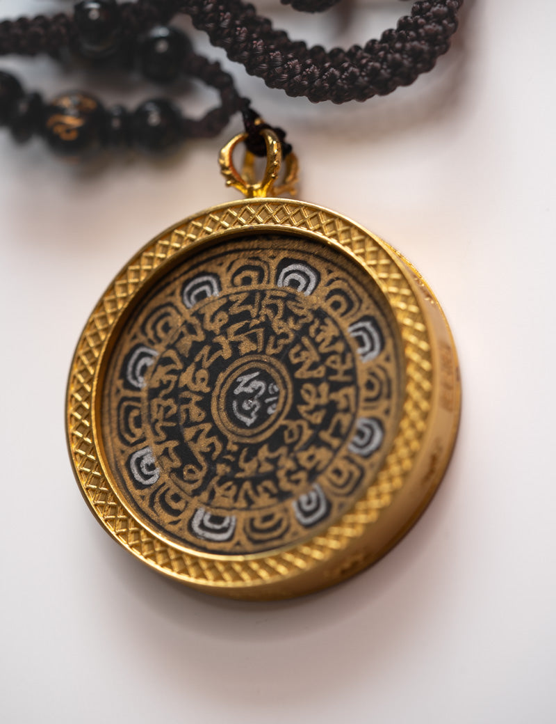 Om Ghau Thangka Locket - Sacred Amulet