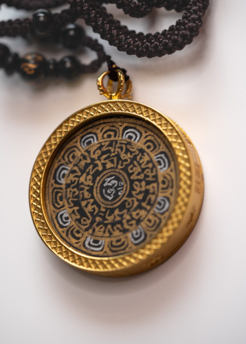Om Ghau Thangka Locket - Sacred Amulet