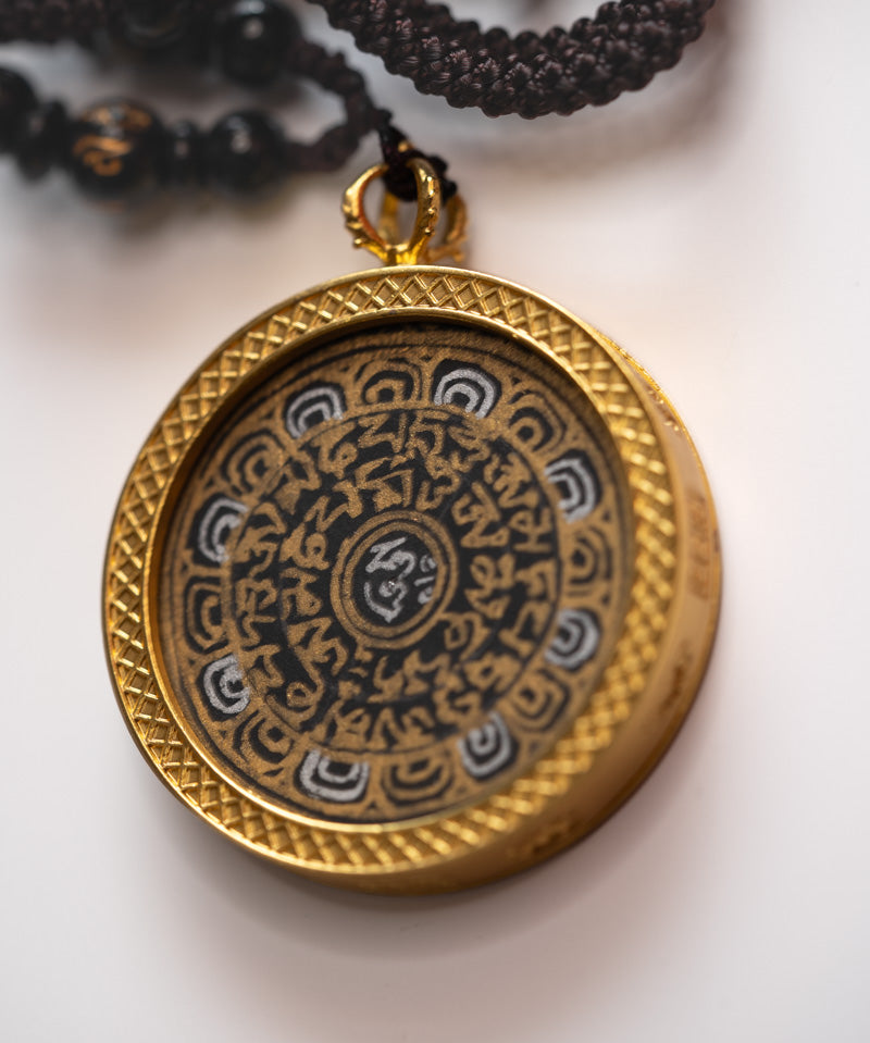 Om Ghau Thangka Locket - Sacred Amulet