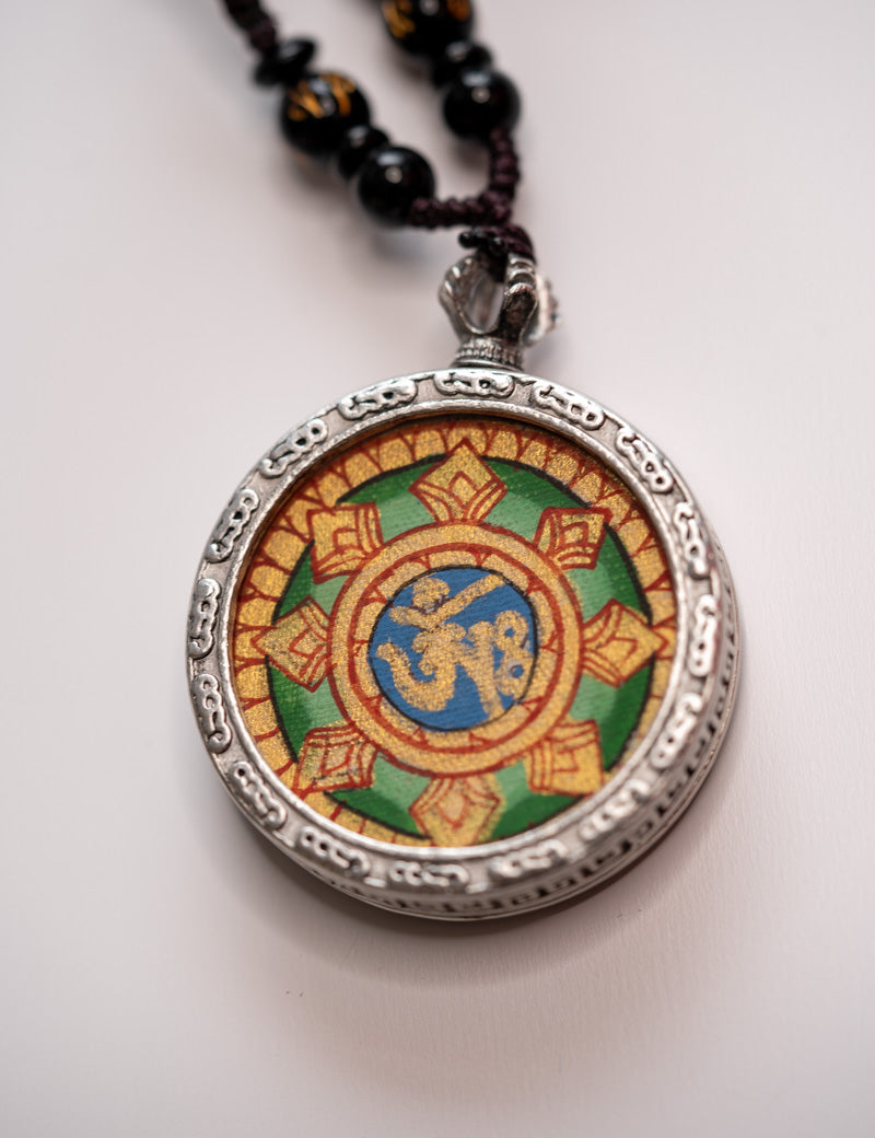 Ghau Thangka Locket - Om Symbol