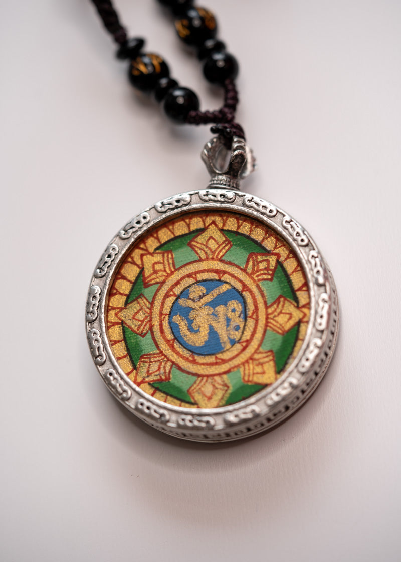 Ghau Thangka Locket - Om Symbol