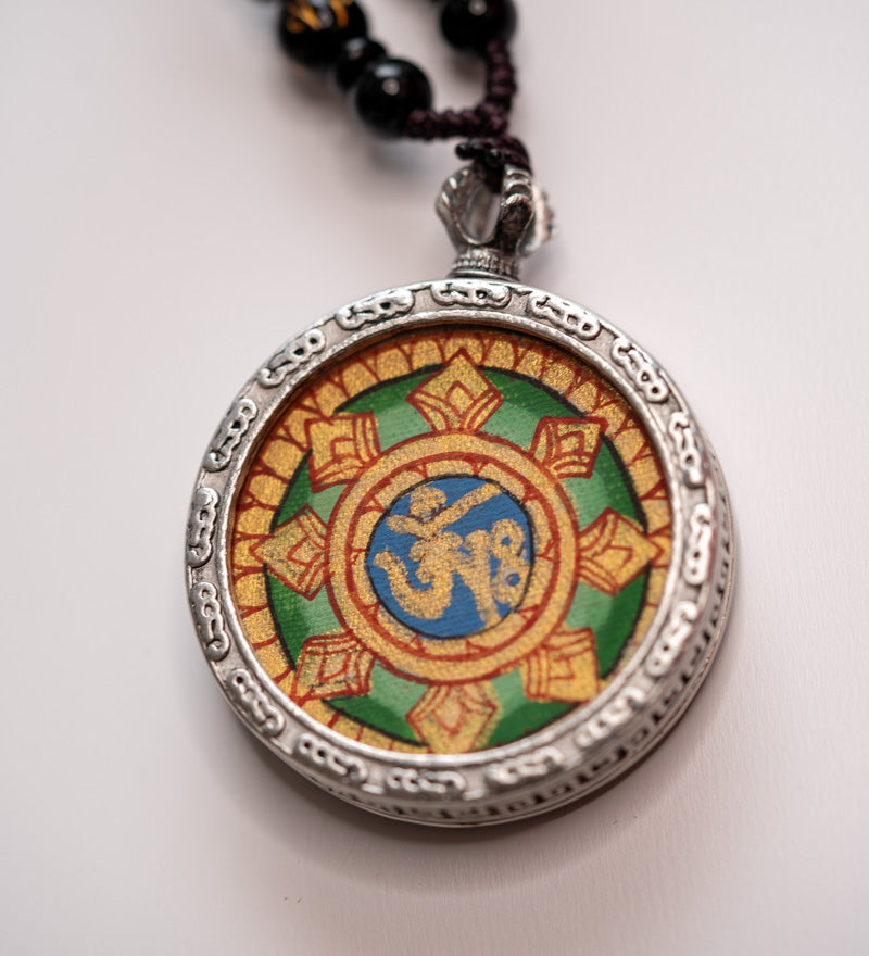 Ghau Thangka Locket - Om Symbol