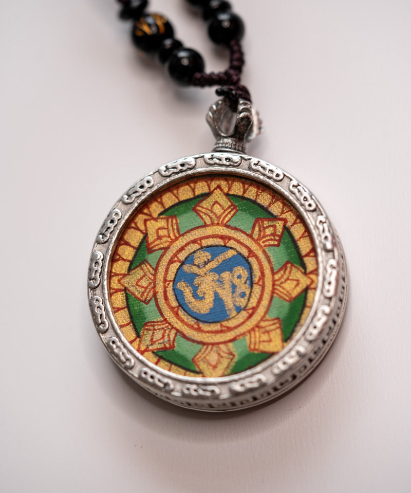 Ghau Thangka Locket - Om Symbol