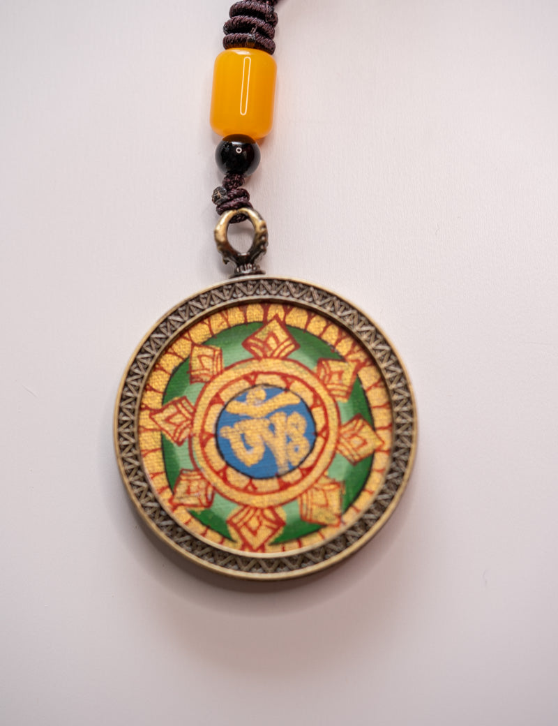 Ghau Thangka Locket - Om Symbol
