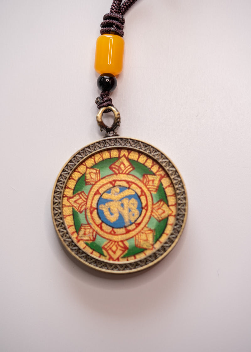 Ghau Thangka Locket - Om Symbol