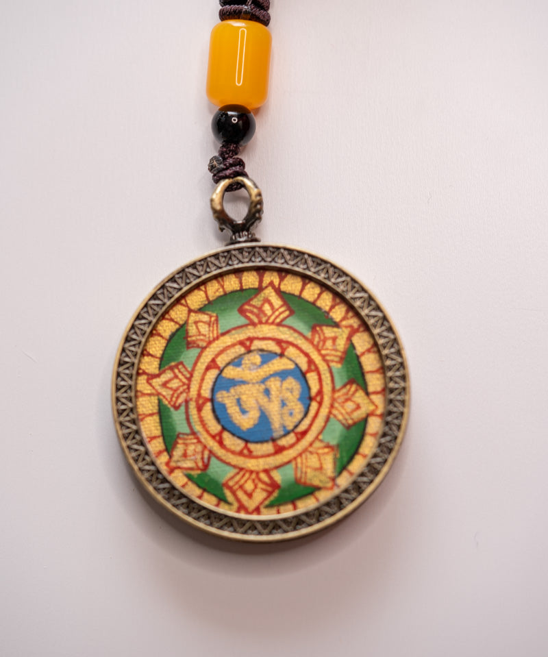 Ghau Thangka Locket - Om Symbol