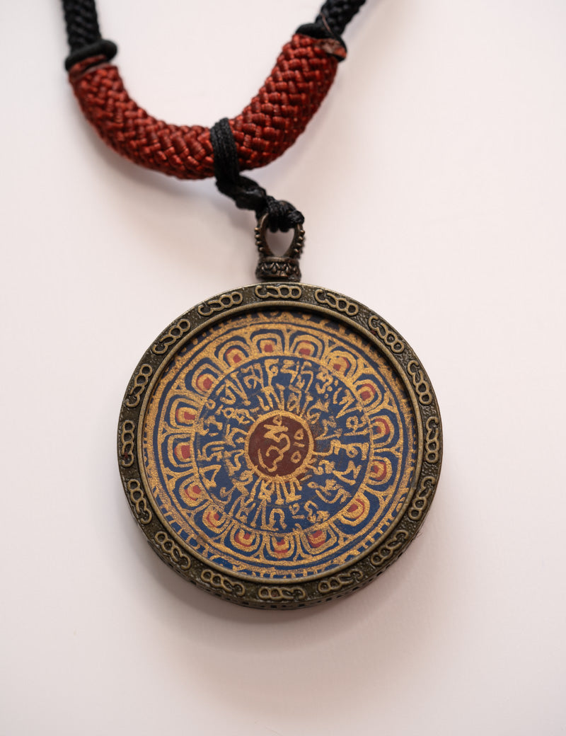 Ghau Thangka Locket - Om Mantra