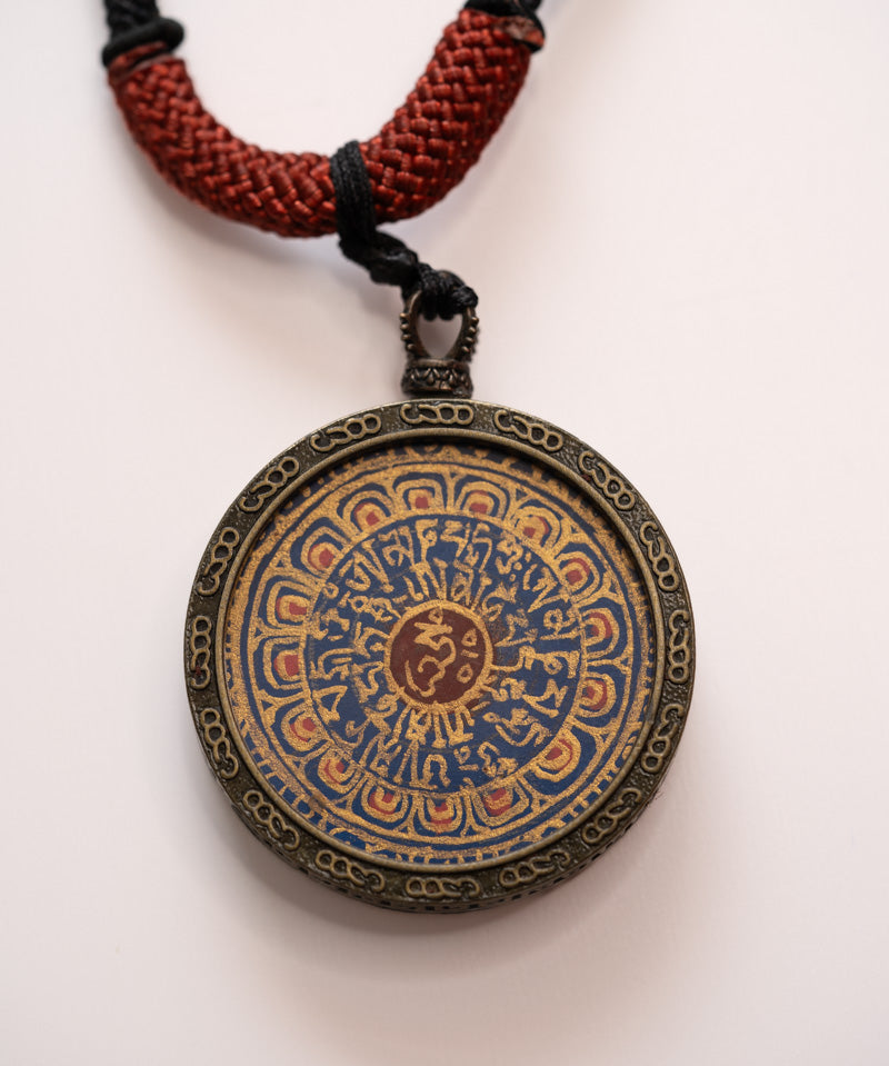 Ghau Thangka Locket - Om Mantra