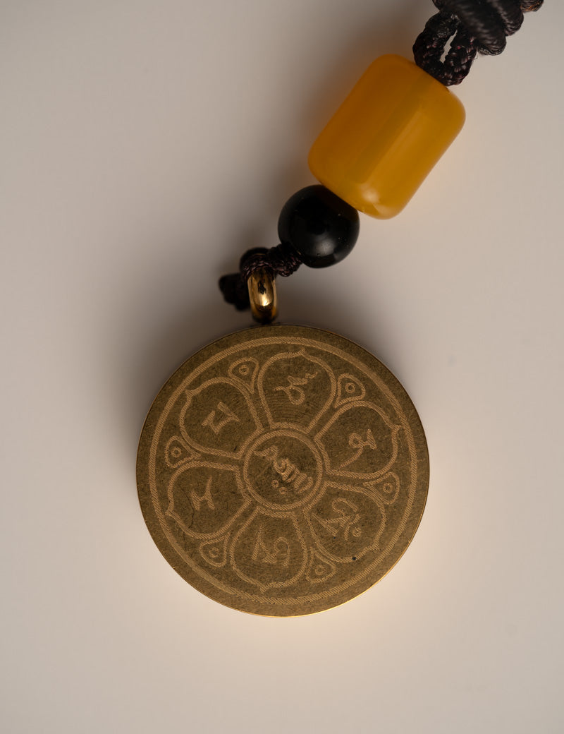 Ghau Thangka Locket - Om Mantra