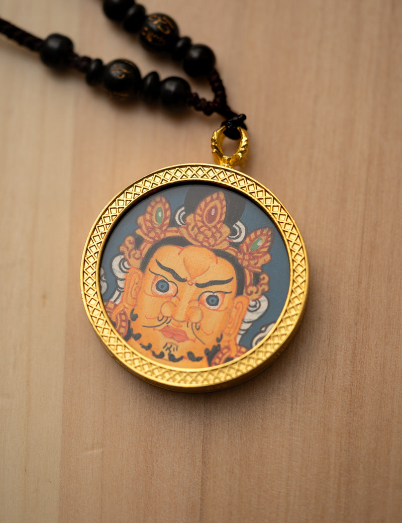 Zambala Ghau Thangka Locket - Wealth Deity