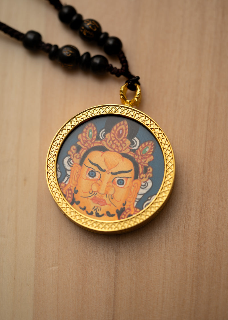 Zambala Ghau Thangka Locket - Wealth Deity