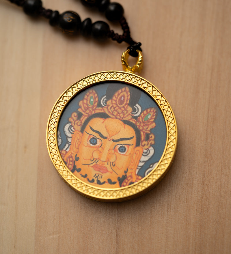 Zambala Ghau Thangka Locket - Wealth Deity