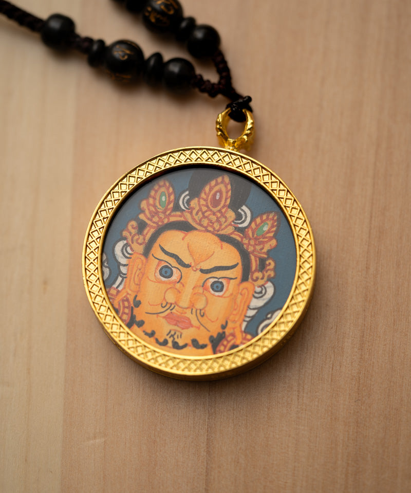 Zambala Ghau Thangka Locket - Wealth Deity