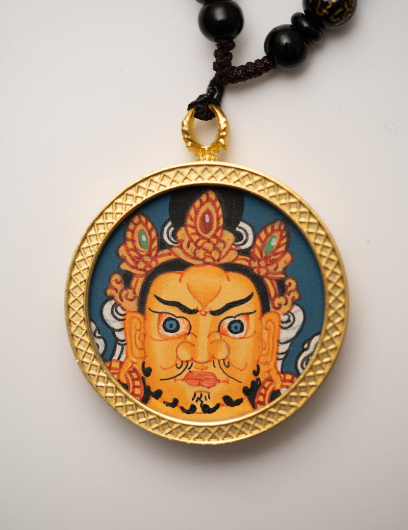 Zambala Ghau Thangka Locket - Wealth Deity