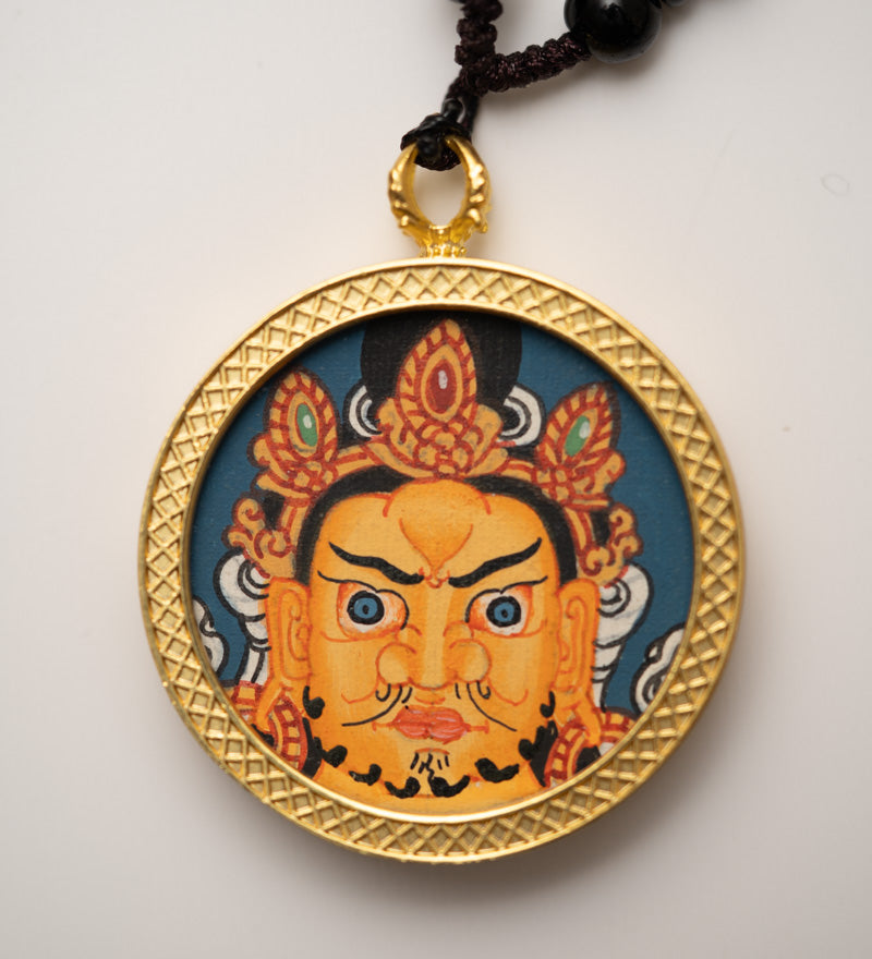 Zambala Ghau Thangka Locket - Wealth Deity