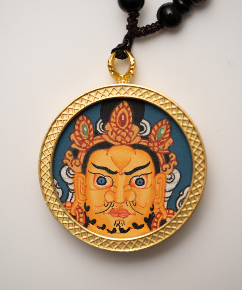 Zambala Ghau Thangka Locket - Wealth Deity