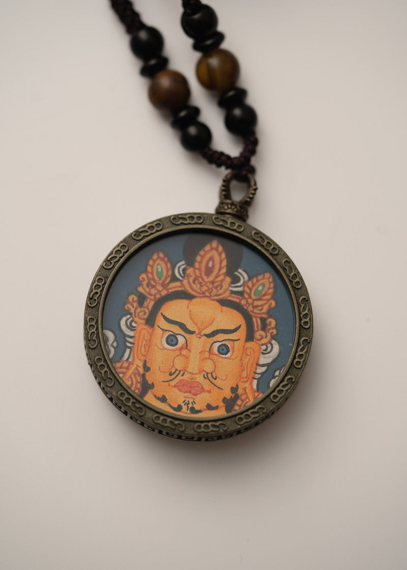 Zambala Ghau Thangka Locket - Wealth Deity