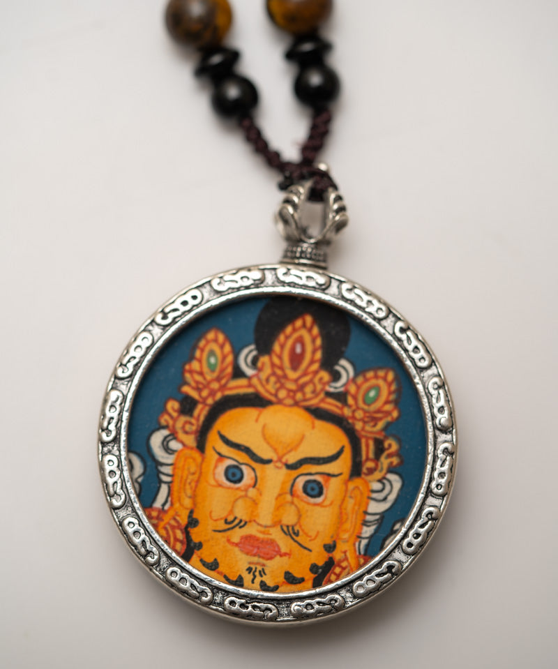Zambala Ghau Thangka Locket - Wealth Deity