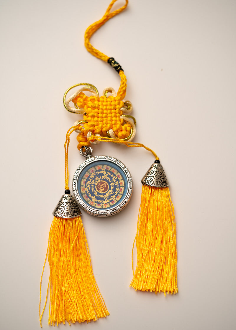 Tibetan Om Mantra Locket with Tassel