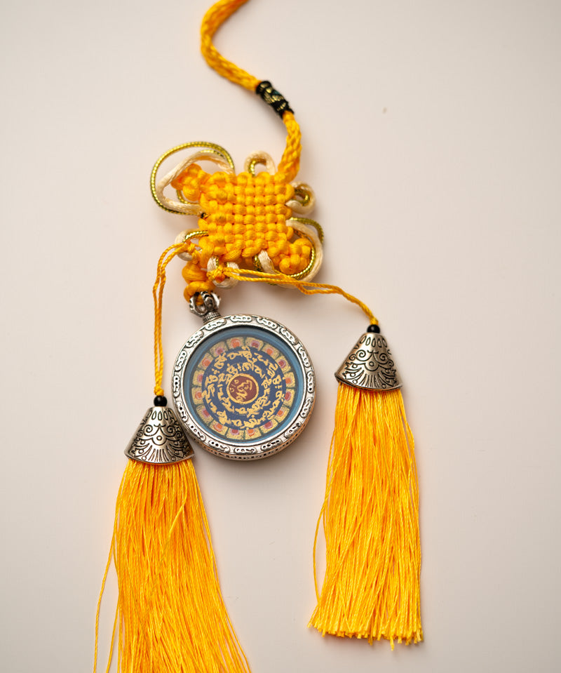 Tibetan Om Mantra Locket with Tassel