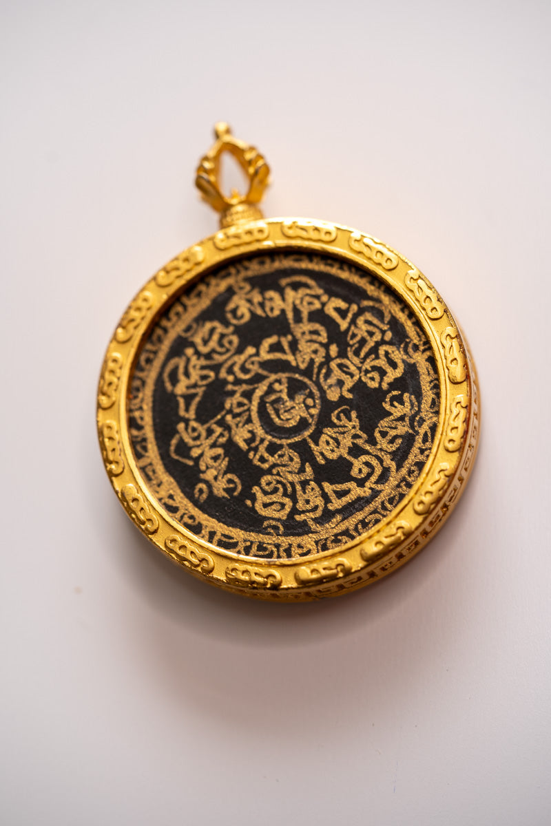 Om Ghau Thangka Locket - Sacred Amulet